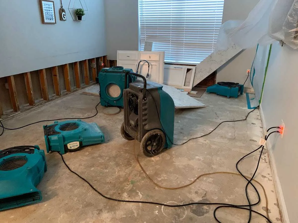 Dehumidifier in flood-cut room for Water Extraction & Removal in Boiling Springs